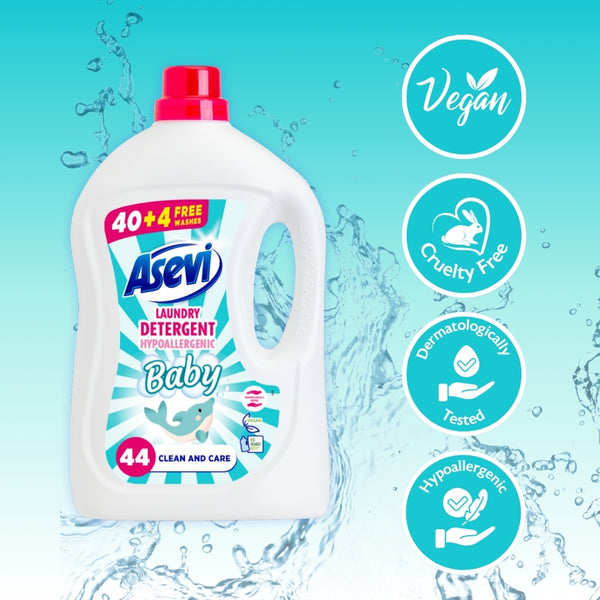 Asevi Baby Laundry Detergent | Hypoallergenic | 44 Washes