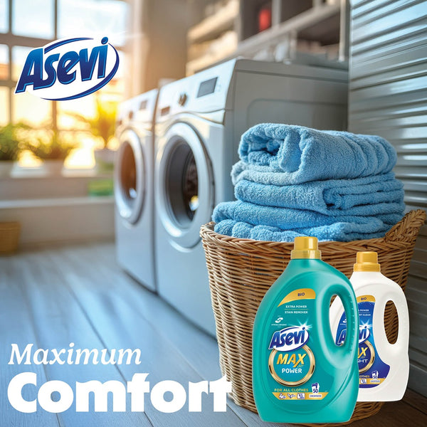 Asevi Max Power Detergent | Hypoallergenic | 50 Washes 