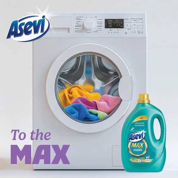 Asevi Max Power Detergent | Hypoallergenic | 50 Washes 