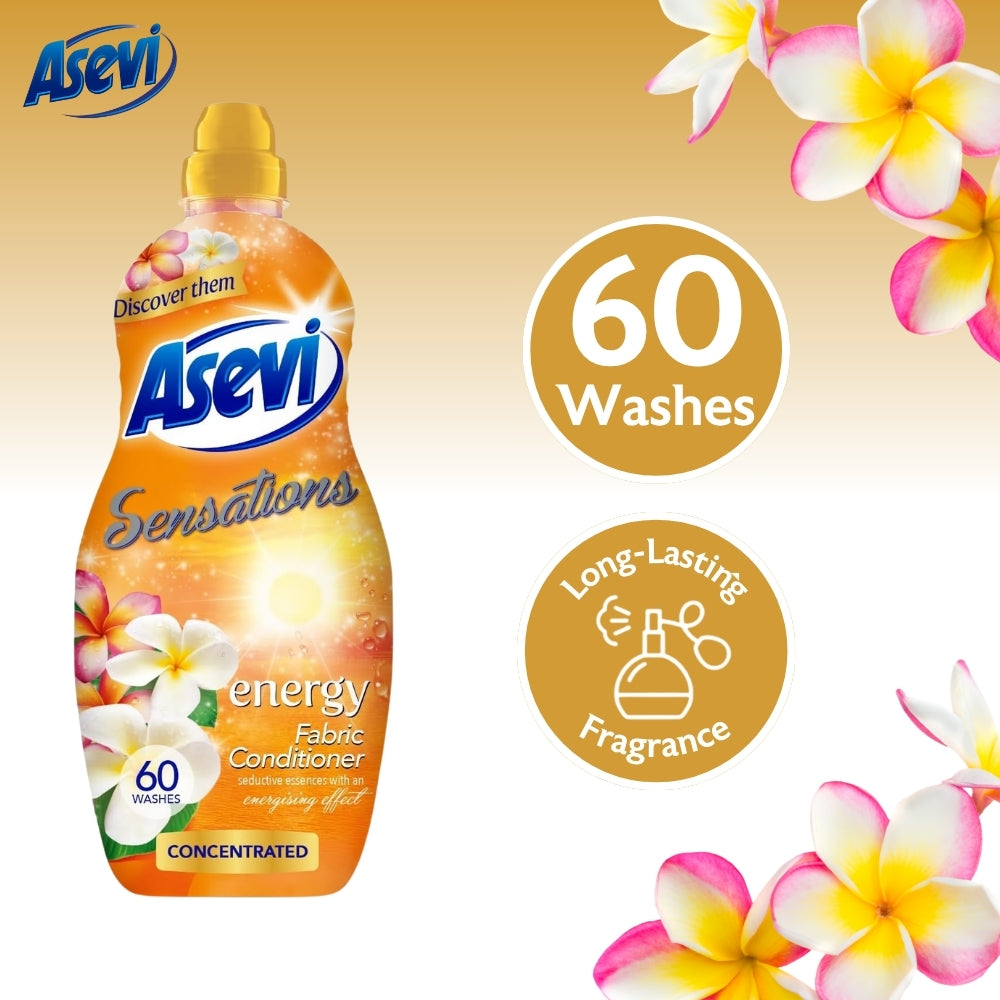 Asevi Sensations Fab Soft Energy Fabric Conditioner | 60 Washes