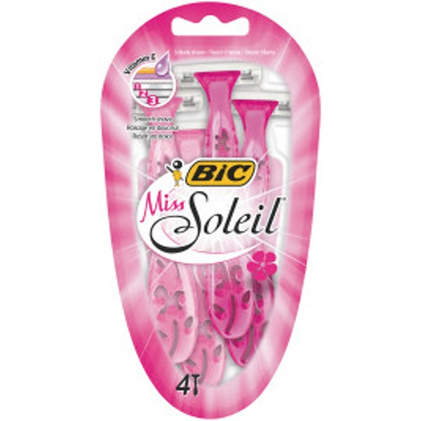 BIC Miss Soleil Razors Pack of 4 | Triple Blade, Pivoting Head