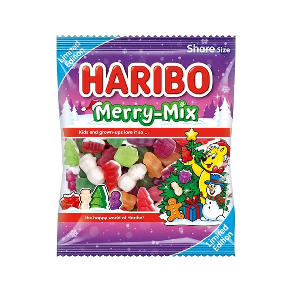 Haribo Merry-Mix Festive Jelly Sweets | 160g, Limited Edition, Share Size