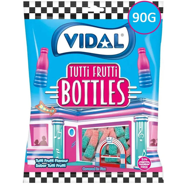 Vidal Tutti Frutti Fizzy Candy Bottles | 90g