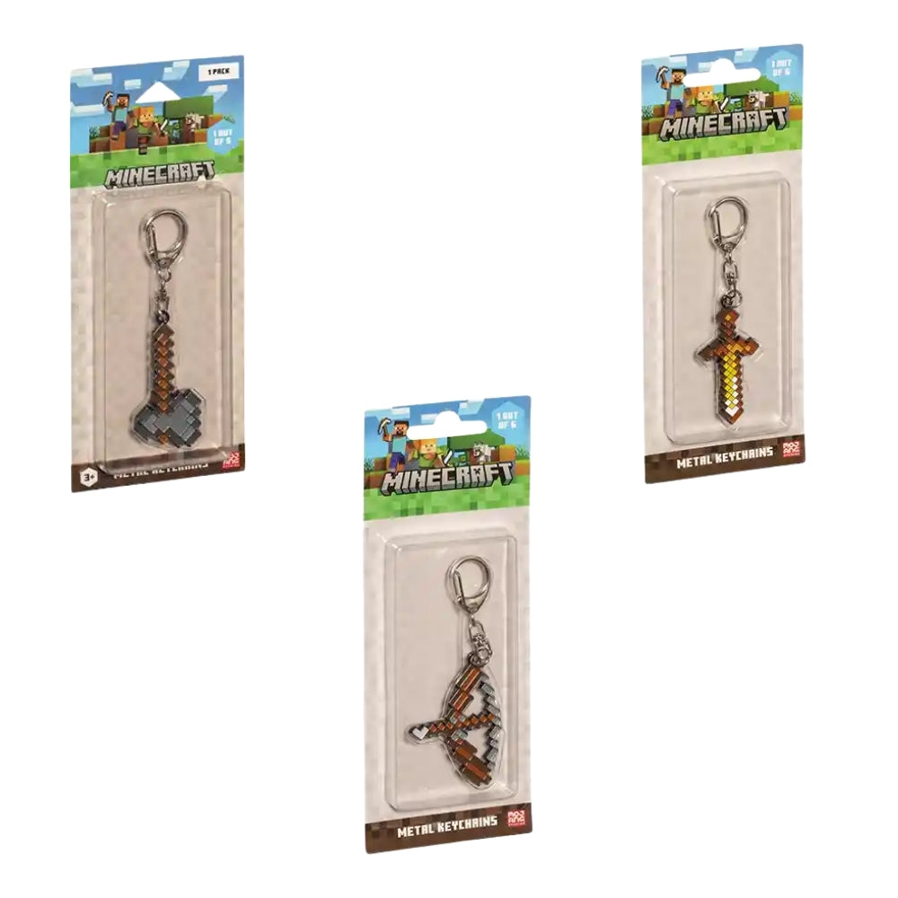 minecraft metal keychains 