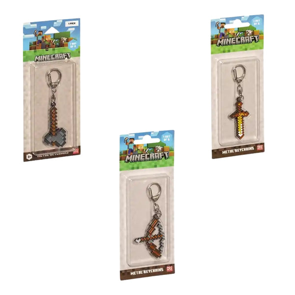 minecraft metal keychains 