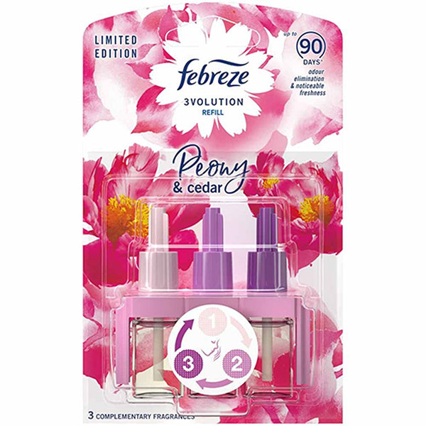 Febreze 3Vol Plug-in Refill | Peony and Cedar Fragrance, 20ml