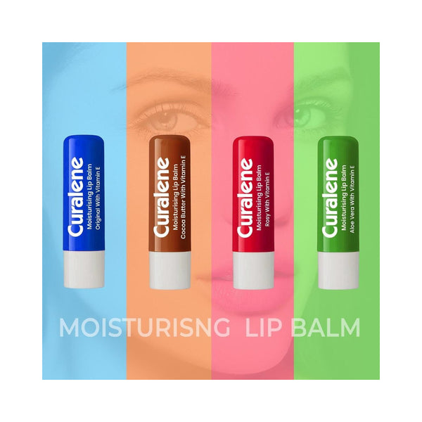 Curalene Original Moisturising Lip Balm | Pack of 3, Vitamin E