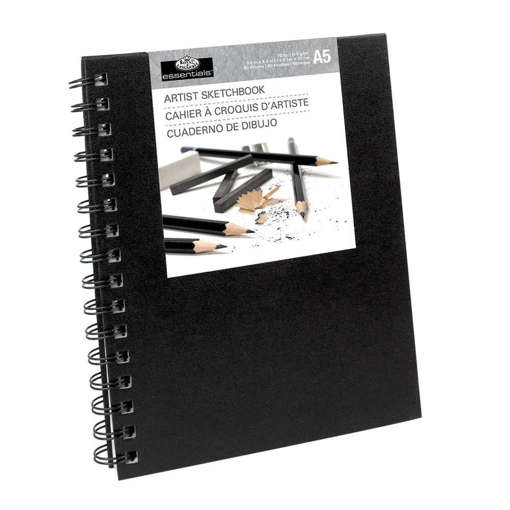Royal & Langnickel 5.5 x 8.5 Spiral Sketchbook | 80 Sheets, 110 g/m², Lie-Flat