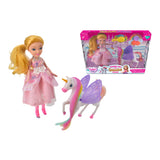 Bendable Fairy Doll and Unicorn Playset - Styling Accessories, Ages 3+