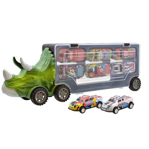 ktl dinosaur-themed car transporter toy set 