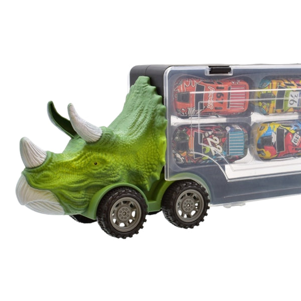 ktl dinosaur-themed car transporter toy set 