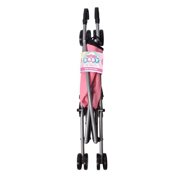 lullaby baby pink foldable doll stroller 