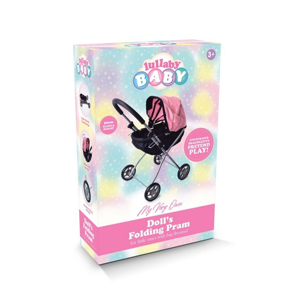 lullaby baby dolls folding pram 