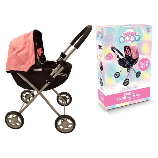 lullaby baby dolls folding pram 