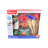 Fisher Price My First Dinner Kit Pretend Cooking Toy - 12 Pieces, Age 3+