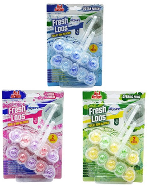 Fresh Loos 6-in-1 Toilet Rim Block | Assorted Scents
