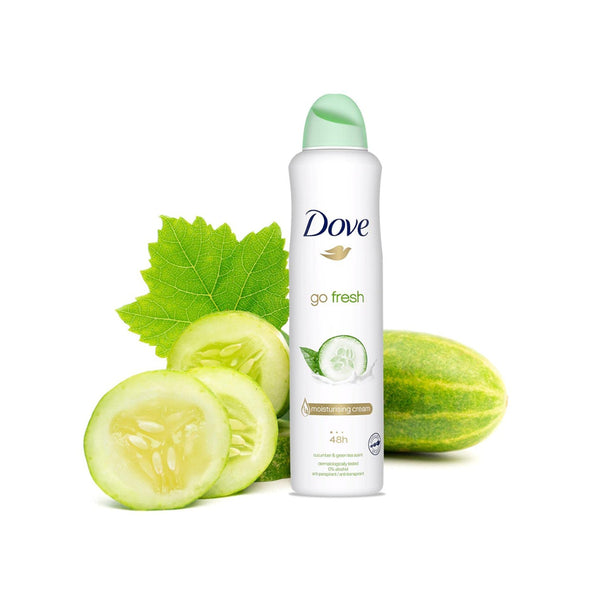 Dove Cucumber & Green Tea Antiperspirant Deodorant Spray | 250ml, 48-Hour
