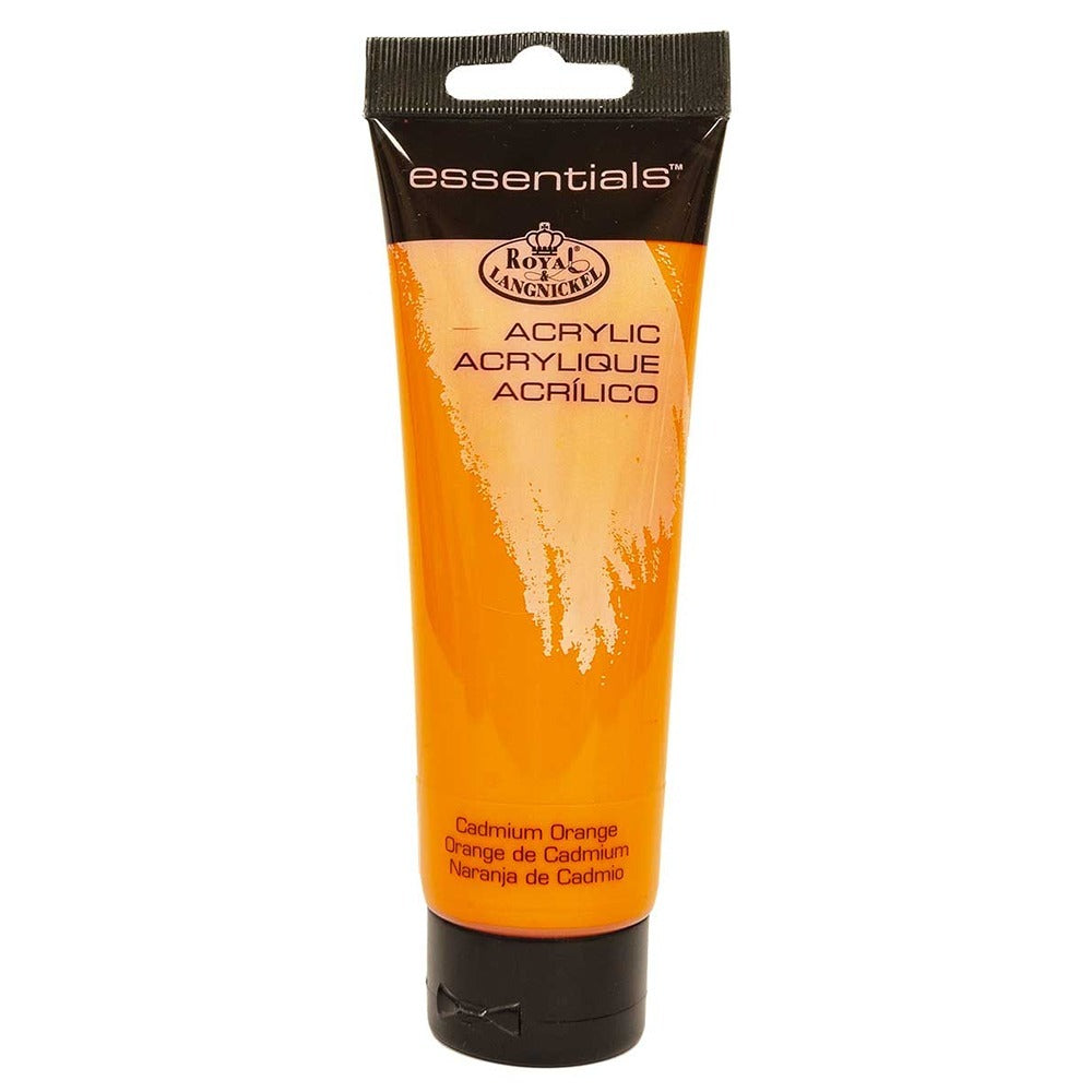 Royal & Langnickel 120ml Cadmium Orange Acrylic Paint | Opaque, Quick-Drying