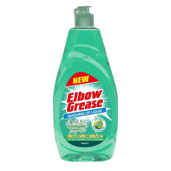 Elbow Grease Washing Up Liquid | 600ml, Eucalyptus Fragrance