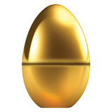 Tallon Easter Golden Egg Container | Mirror Finish, Two-Piece Closure, Compact