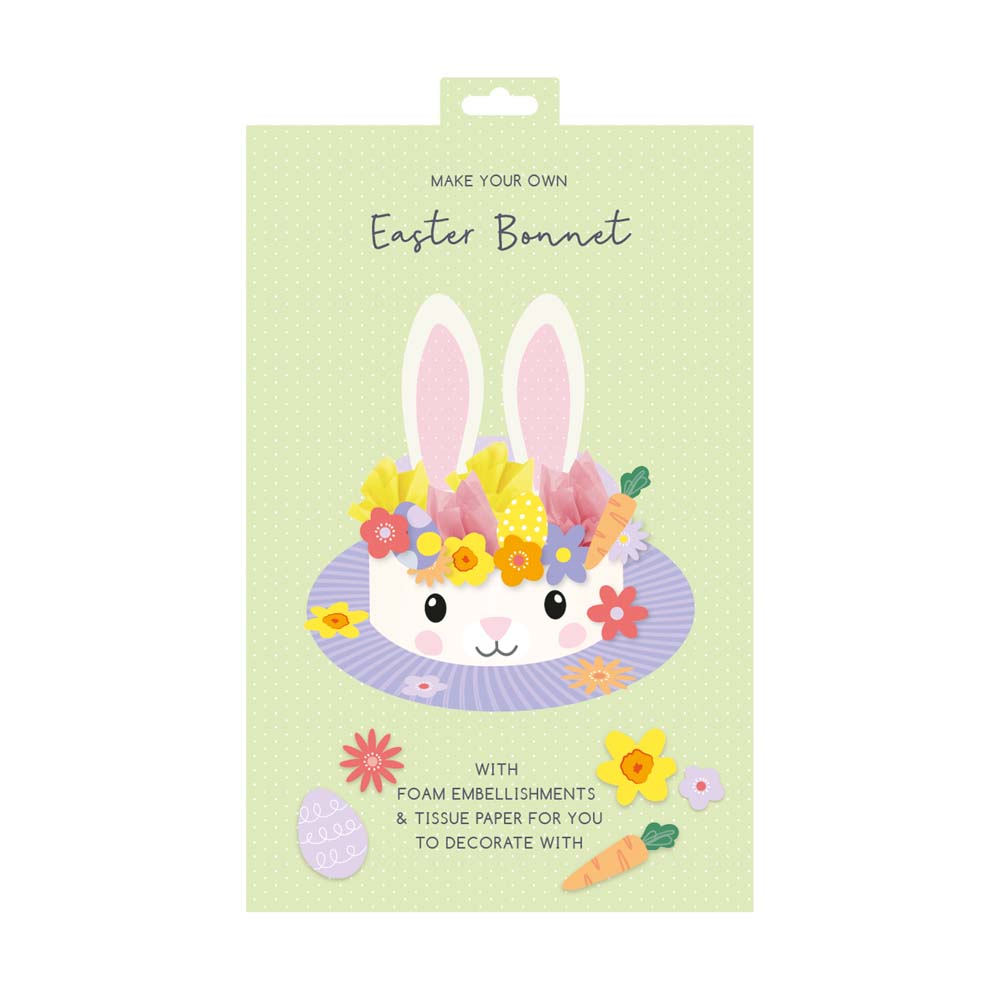 Tallon MYO Easter Bonnet Kit | Bunny Ears, Pre-Cut Pieces, Pastel Colours