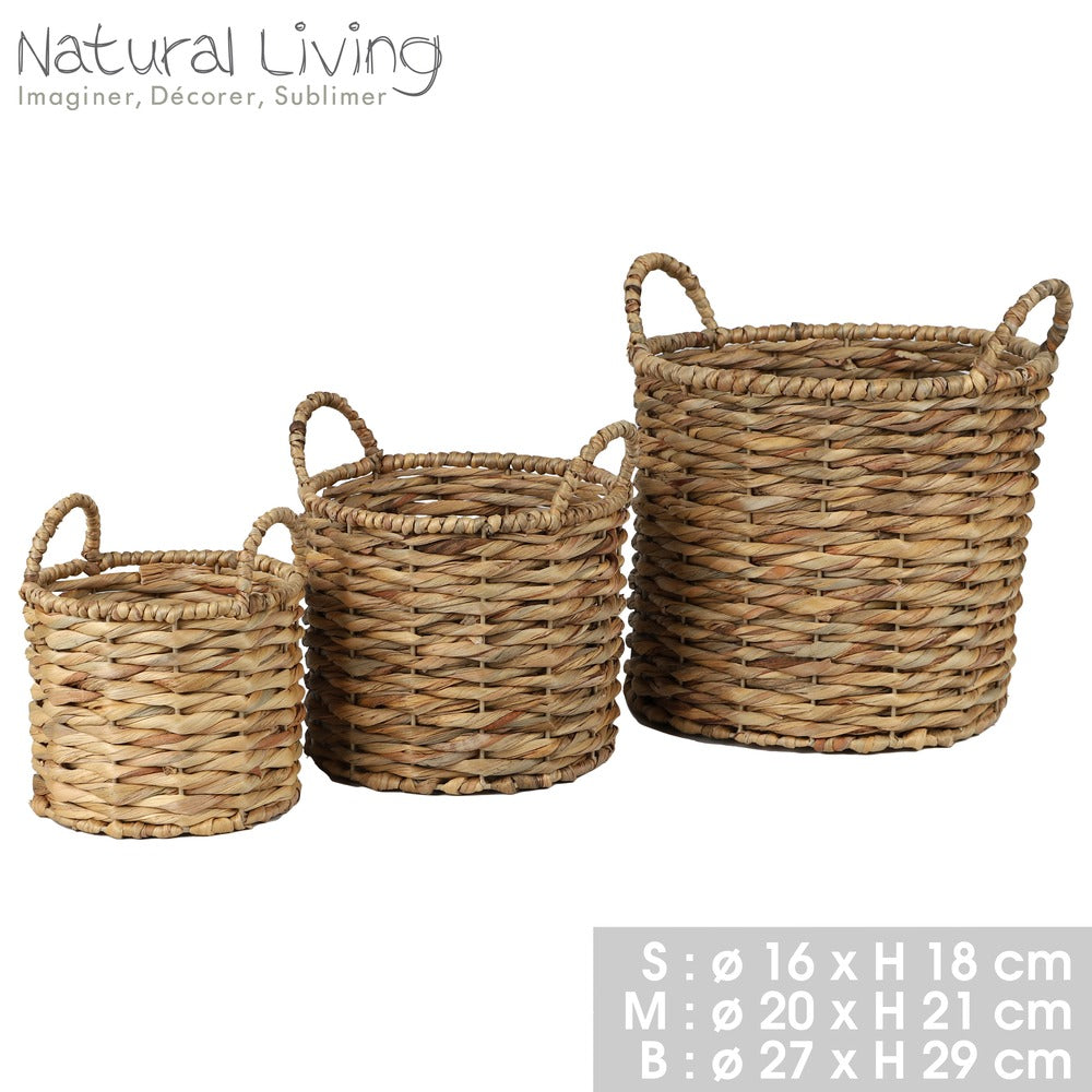 Water Hyacinth Storage Basket Small | Handwoven Natural Design