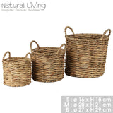 Water Hyacinth Storage Basket Small | Handwoven Natural Design