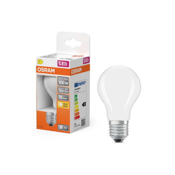 Osram E27 Warm White LED Light Bulb | 11W, 1521lm, 100W Equivalent