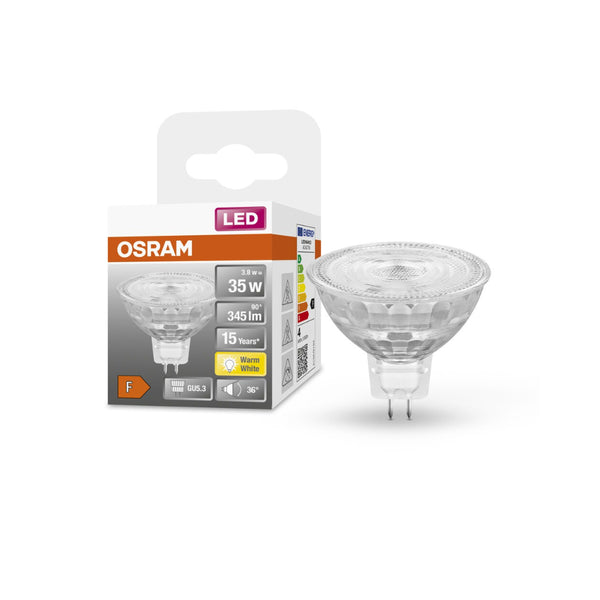 Osram MR16 GU5.3 LED Spotlight Bulb | 3.8W, Warm White, 345 lm
