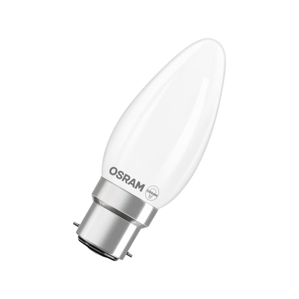 Osram Frosted LED Candle Bulb | B22d, 60W Equivalent, Warm White