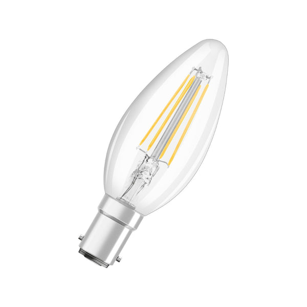 Osram Clear LED Candle Bulb | B15d, Warm White, 4W, 40W Equivalent
