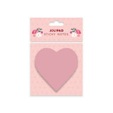 Jolipad Pink Heart Sticky Notes | Self-Adhesive, Floral Stationery