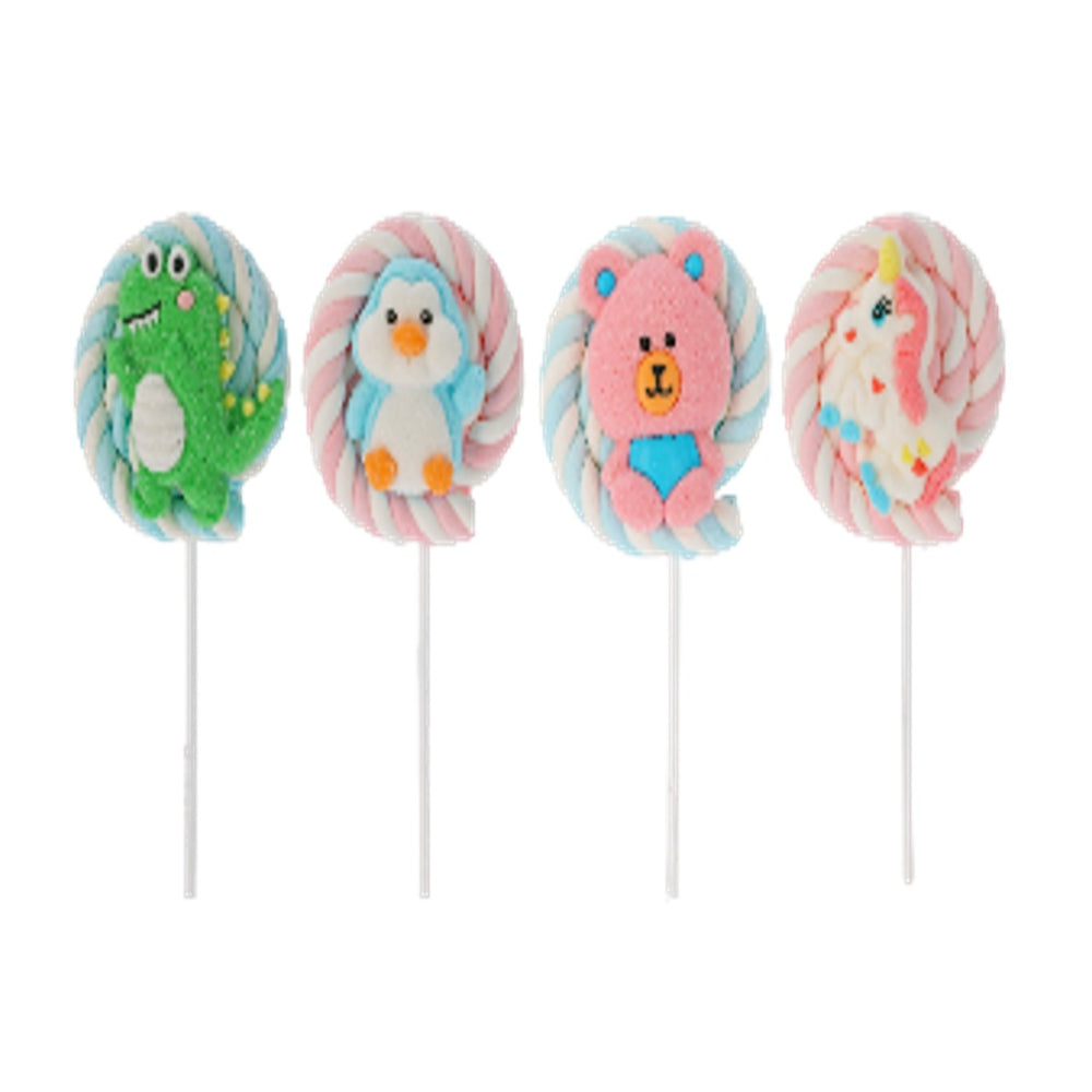Becky's Big Swirl Marshmallow Animal Pops | 70g, Assorted Designs