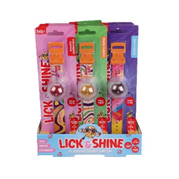 Becky's Lick & Shine Light-Up Lollipop Watch | 15g, Adjustable Strap