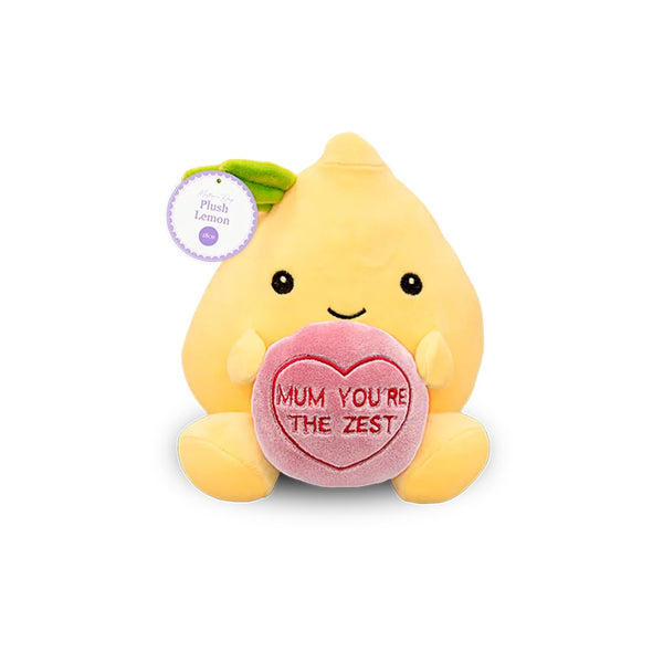 Amazing Mum Mum You're the Zest Lemon Plush | 28cm, Embroidered Heart