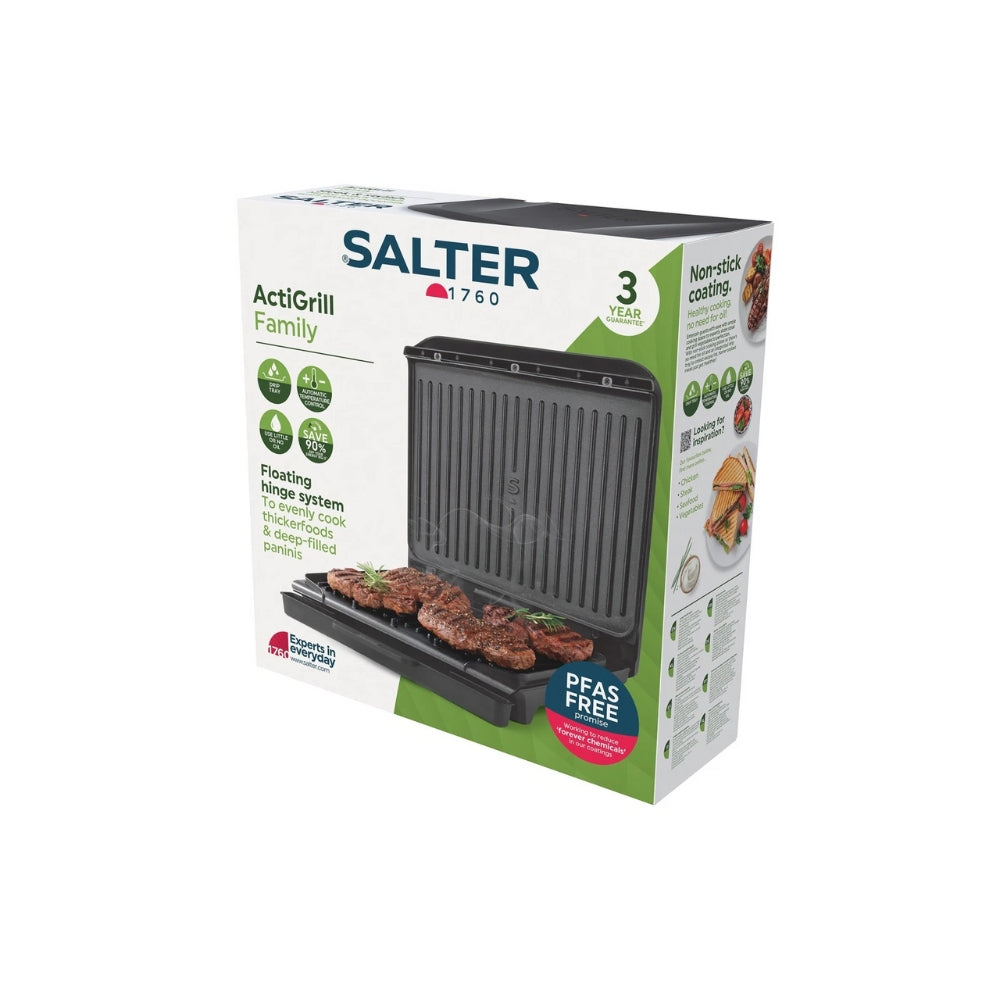 Salter ActiGrill Family Health Grill | PFAS Free, Non-Stick, Floating Hinge