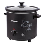 Salter 3.5L Chalkboard Slow Cooker | Warm Function, Clear Lid