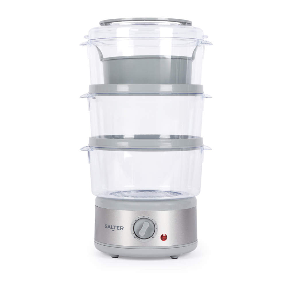 Salter Aspen 7L Food Steamer | 3 Tier, Adjustable Timer, Anti-Slip Feet