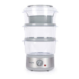 Salter Aspen 7L Food Steamer | 3 Tier, Adjustable Timer, Anti-Slip Feet