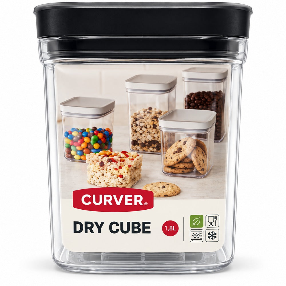 Curver Dry Cube Food Container 1.3L | Airtight Kitchen Storage