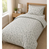 Maz Green Floral Duvet Cover Set | Single, with Matching Pillowcase
