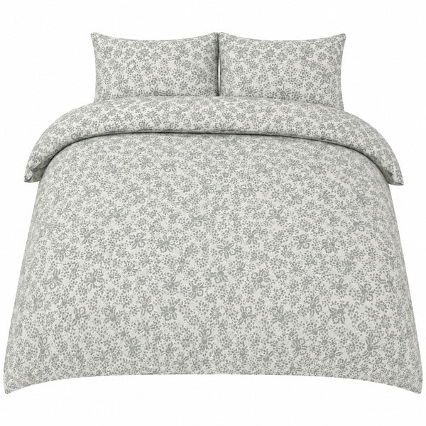 Maz Green Ditsy Floral Duvet Cover Set | Double, Matching Pillowcases