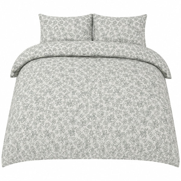 Maz Green Ditsy Floral Duvet Cover Set | Double, Matching Pillowcases
