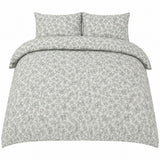 Maz Green Ditsy Floral Duvet Cover Set | King, Grey and White