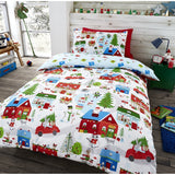 Christmas Village Reversible Duvet Set | Assorted Designs, Machine Washable