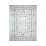 Oslo Milo Geometric Rug Nat/Green| 80 x 150cm