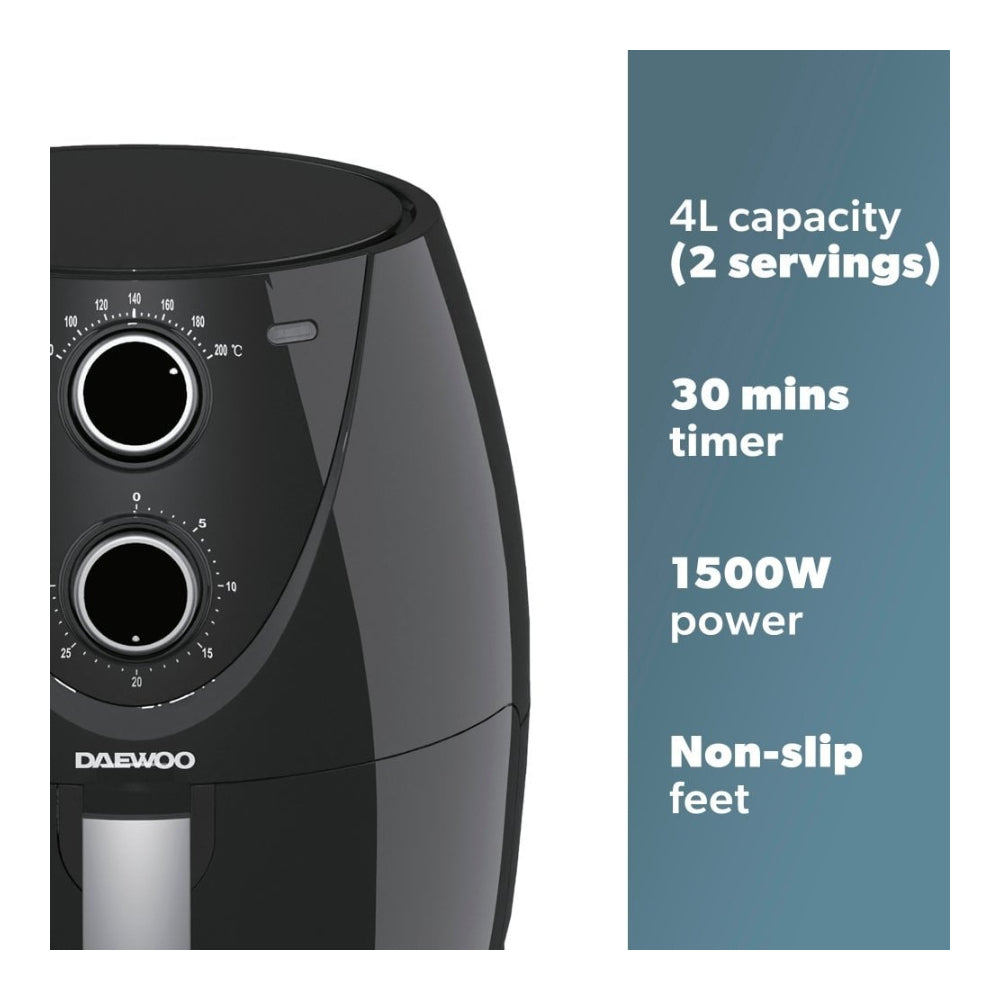 Daewoo 4L Air Fryer - Black - 4L