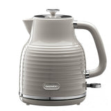 Daewoo Sienna Grey Ribbed Jug Kettle | 1.7L, 3kW, Retro Style