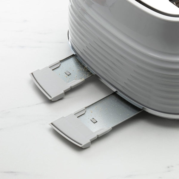 Daewoo Sienna Grey 4 Slice Toaster | Dual Controls, Reheat & Defrost