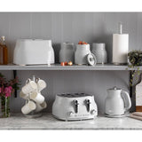 Daewoo Sienna Grey 4 Slice Toaster | Dual Controls, Reheat & Defrost